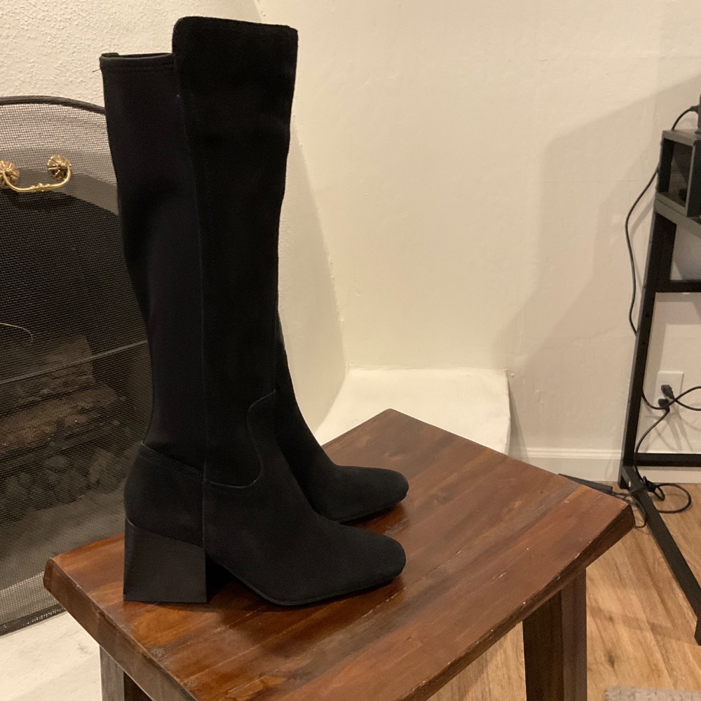 NWOT Blondo Tenor Waterproof Tall Boot Black Suede size 7.5M